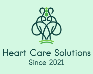 Heart Nature Vine logo design