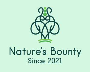 Heart Nature Vine logo design