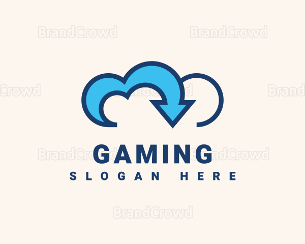 Digital Cloud Arrow Logo