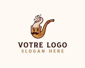 Pipe Tobacco Mustache Logo