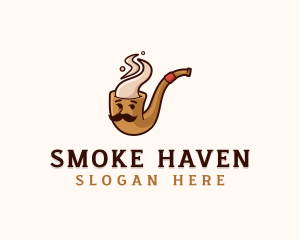 Tobacco - Pipe Tobacco Mustache logo design