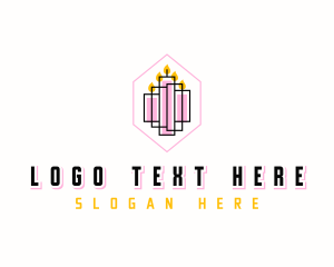 Wedding - Geometric Candle Decor logo design