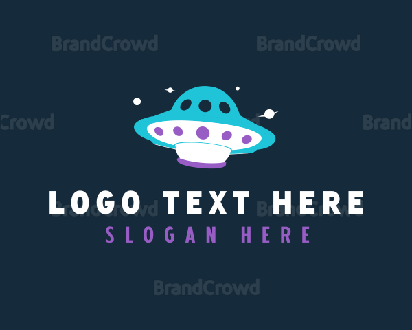 Cosmic Spaceship UFO Logo