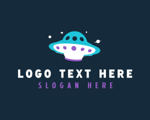 Cosmic Spaceship UFO Logo