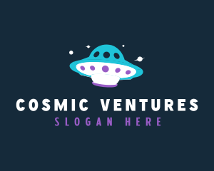 Cosmic Spaceship UFO logo design