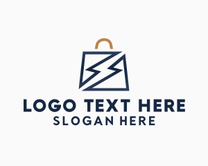 Shopping - Bag Express Lightning logo design