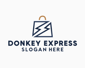 Bag Express Lightning logo design