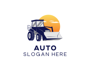 Driver - Industrial Bulldozer Equipment logo design