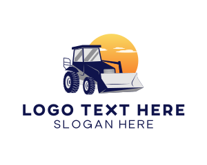 Utility - Industrial Bulldozer Equipment logo design