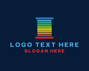 Lgbt - Rainbow Yarn Thread logo design