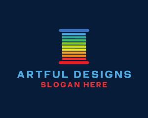 Rainbow Yarn Thread logo design