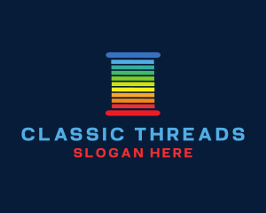 Rainbow Yarn Thread logo design