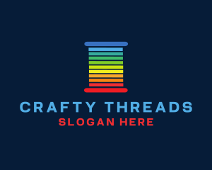 Yarn - Rainbow Yarn Thread logo design