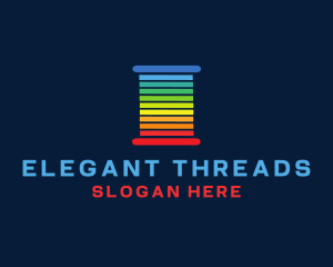 Rainbow Yarn Thread logo design