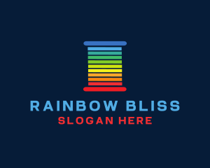 Rainbow Yarn Thread logo design