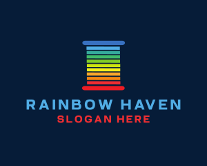 Rainbow Yarn Thread logo design