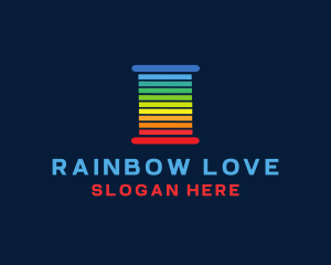 Rainbow Yarn Thread logo design