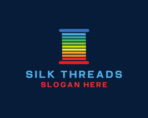 Rainbow Yarn Thread logo design