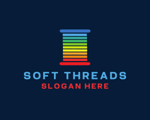 Rainbow Yarn Thread logo design