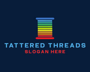 Rainbow Yarn Thread logo design