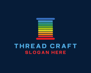 Rainbow Yarn Thread logo design