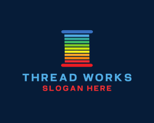 Rainbow Yarn Thread logo design