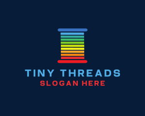 Rainbow Yarn Thread logo design