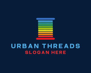 Rainbow Yarn Thread logo design