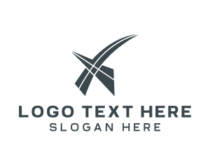 Gray - Gray Check Letter X logo design