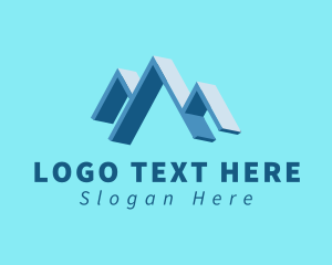 Blue Abstract Roof Logo