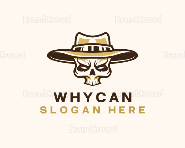 Cowboy Skull Hat Logo