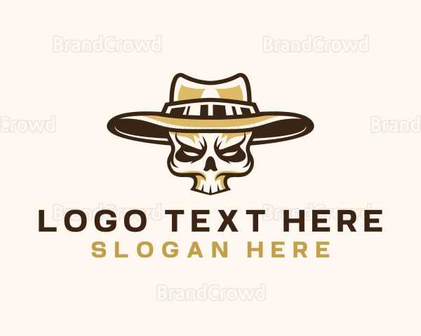 Cowboy Skull Hat Logo