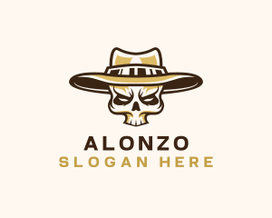 Cowboy Skull Hat logo design