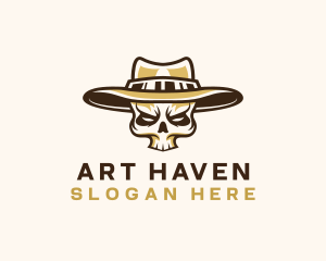 Cowboy Skull Hat logo design