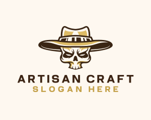 Cowboy Skull Hat logo design