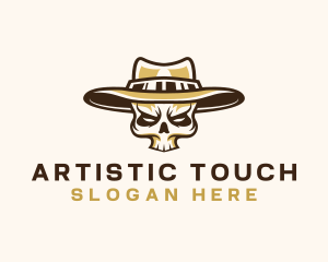 Cowboy Skull Hat logo design