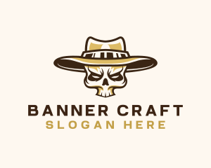 Cowboy Skull Hat logo design