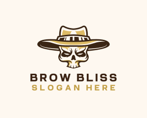 Cowboy Skull Hat logo design