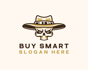 Cowboy Skull Hat logo design