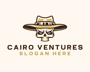 Cowboy Skull Hat logo design