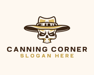 Cowboy Skull Hat logo design