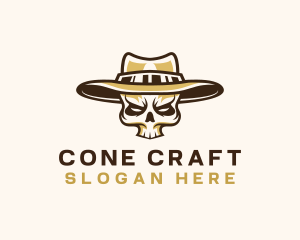 Cowboy Skull Hat logo design