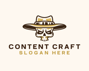 Cowboy Skull Hat logo design