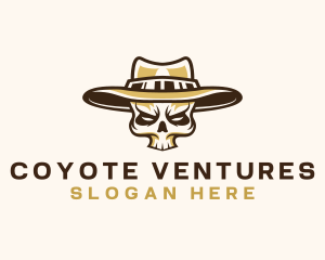 Cowboy Skull Hat logo design