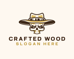 Cowboy Skull Hat logo design