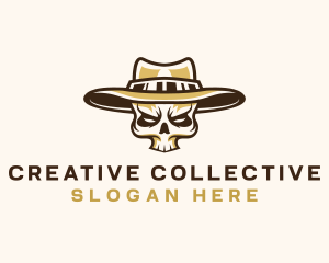 Cowboy Skull Hat logo design