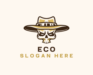 Cowboy Skull Hat logo design