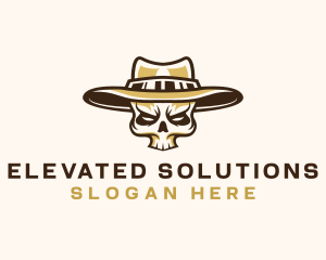 Cowboy Skull Hat logo design