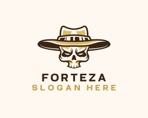 Cowboy Skull Hat logo design