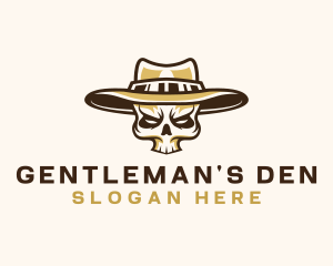 Cowboy Skull Hat logo design